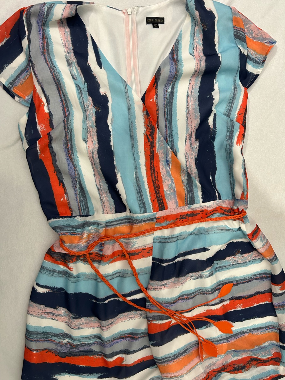 Coco + Carmen Multicolor Striped Beach Cover-Up